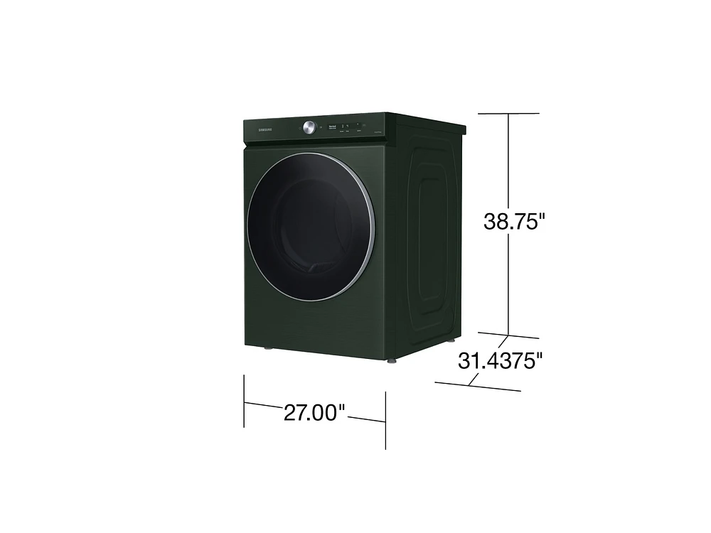 DVE53BB8900GA3 | Bespoke 7.6 cu. ft. Ultra Capacity Electric Dryer with AI Optimal Dry and Super Speed Dry in Forest Green | Samsung Business US