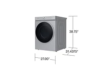 DVE53BB8900TA3 | Bespoke 7.6 cu. ft. Ultra Capacity Electric Dryer with AI Optimal Dry and Super Speed Dry in Silver Steel | Samsung Business US