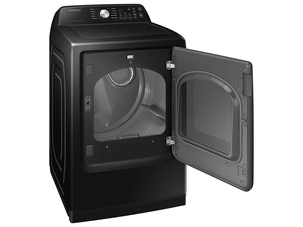 7.4 cu. ft. Smart Electric Dryer with Sensor Dry in Brushed Black | Samsung US