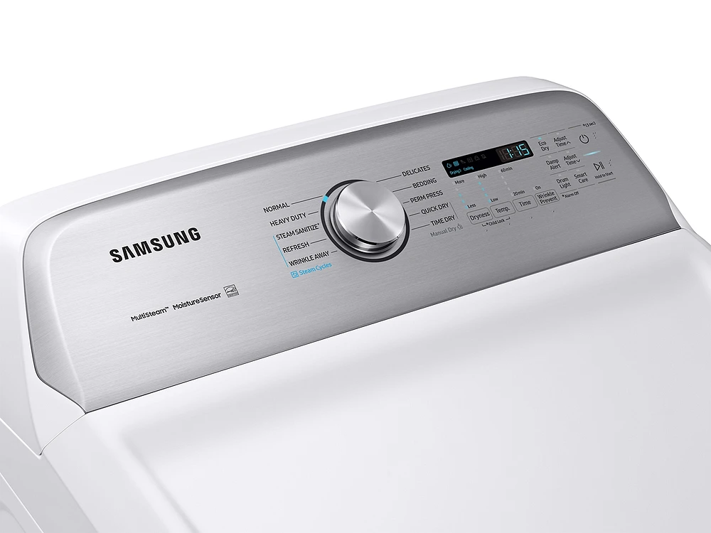 DVE54R7200W/A3 | 7.4 cu. ft. Electric Dryer with Steam Sanitize+ in White | Samsung Business US