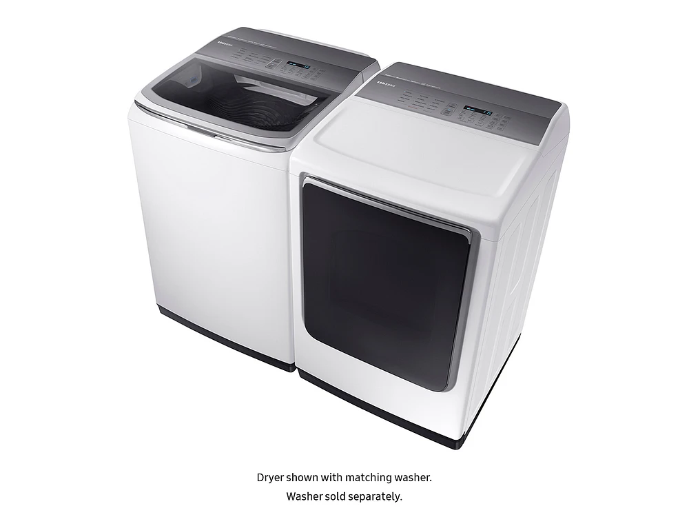 7.4 cu. ft. Electric Dryer with Integrated Touch Controls in White Dryer - DVE54M8750W/A3 | Samsung US