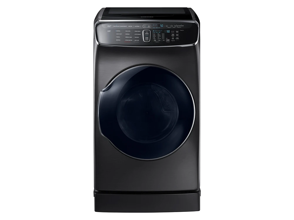 DVE60M9900V/A3 | 7.5 cu. ft. Smart Electric Dryer with FlexDry™ in Black Stainless Steel | Samsung Business US