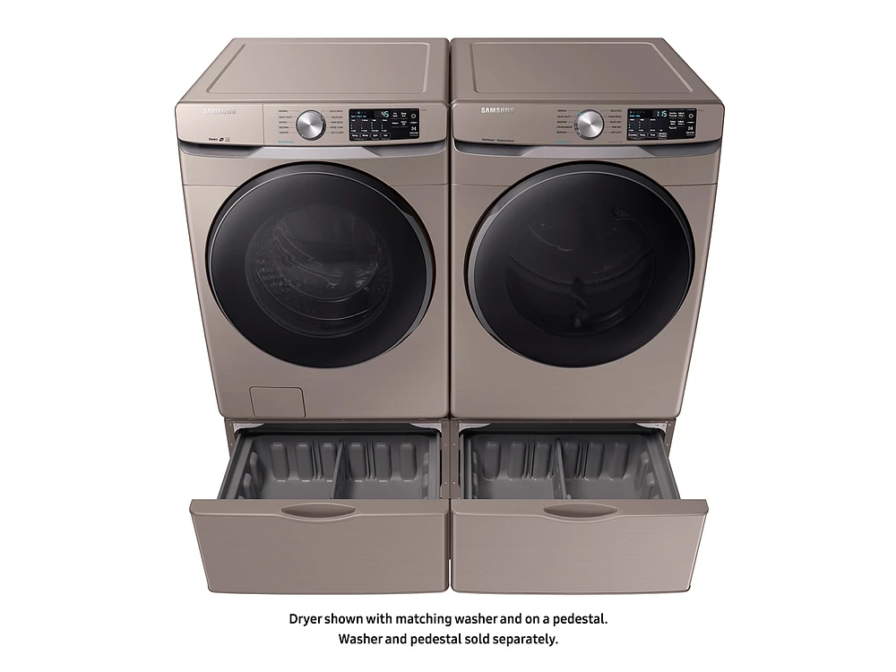 DVE45R6100C/A3 | 7.5 cu. ft. Electric Dryer with Steam Sanitize+ in Champagne | Samsung Business US