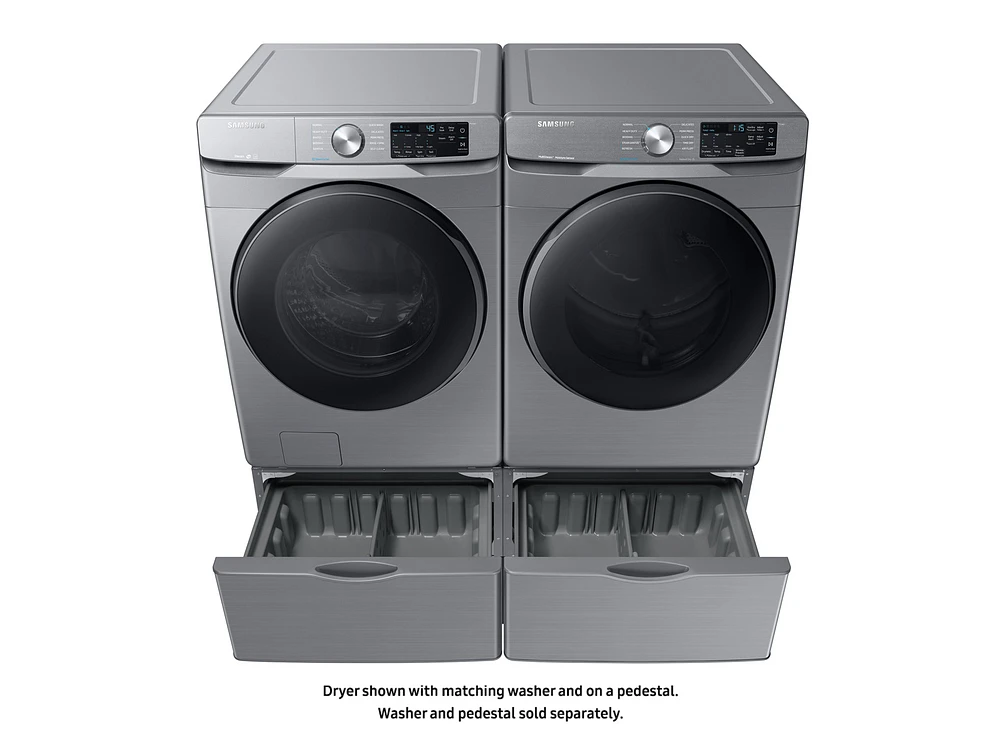 DVE45R6100P/A3 | 7.5 cu. ft. Electric Dryer with Steam Sanitize+ in Platinum | Samsung Business US