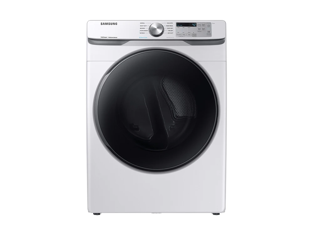 7.5 cu. ft. Electric Dryer with Steam Sanitize+ in White Dryer - DVE45R6100W/A3 | Samsung US