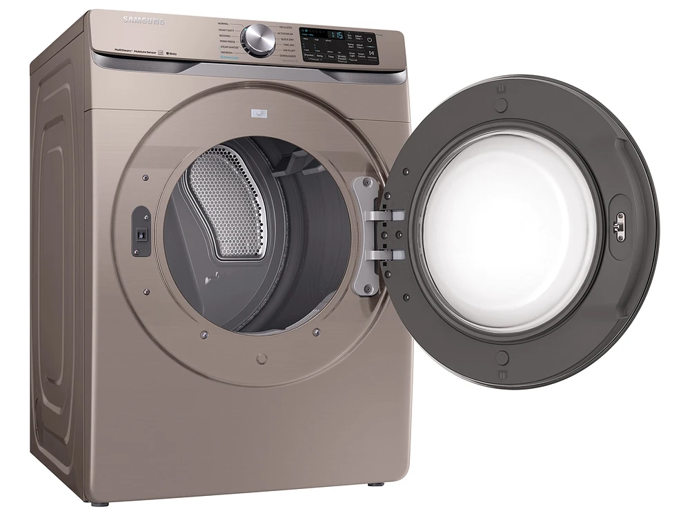 DVE45R6300C/A3 | 7.5 cu. ft. Smart Electric Dryer with Steam Sanitize+ in Champagne | Samsung Business US