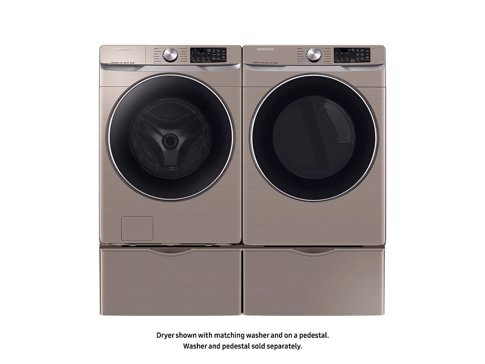 DVE45R6300C/A3 | 7.5 cu. ft. Smart Electric Dryer with Steam Sanitize+ in Champagne | Samsung Business US