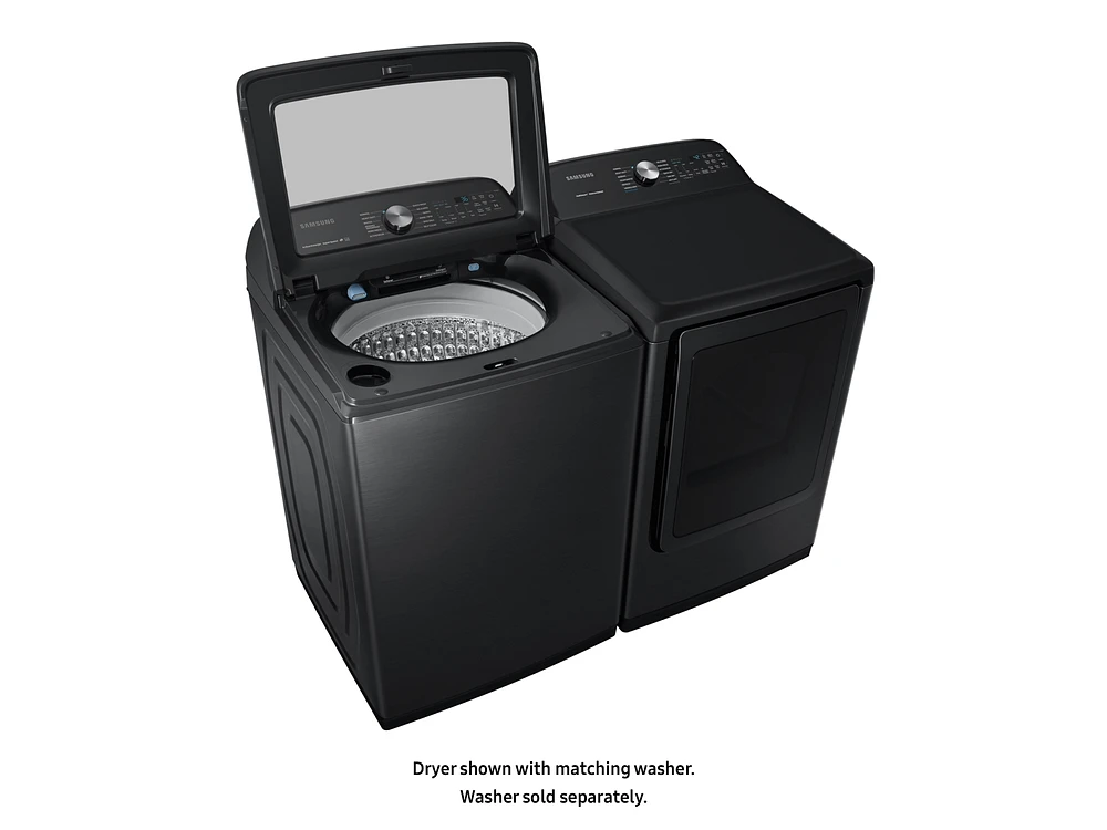 DVE50R5400V/A3 | 7.4 cu. ft. Electric Dryer with Steam Sanitize+ in Black Stainless Steel | Samsung Business US