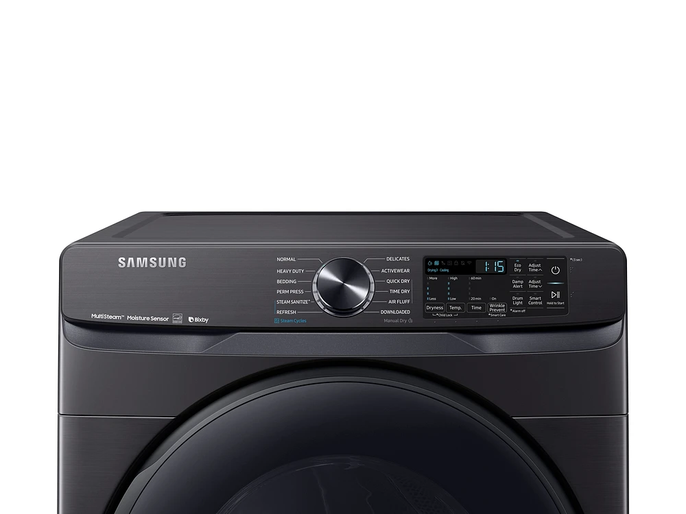 DVE50R8500V/A3 | 7.5 cu. ft. Smart Electric Dryer with Steam Sanitize+ in Black Stainless Steel | Samsung Business US