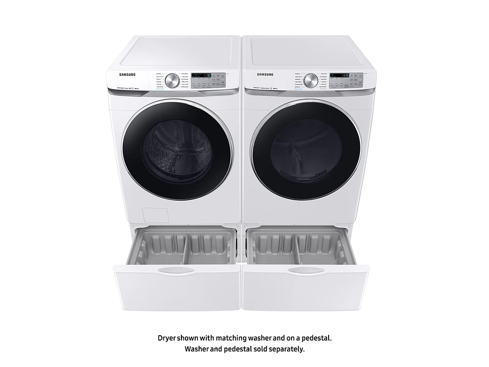 DVE45R6300W/A3 | 7.5 cu. ft. Smart Electric Dryer with Steam Sanitize+ in White | Samsung Business US