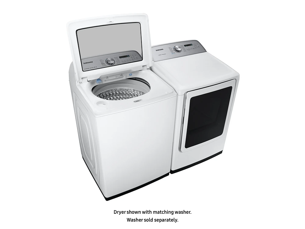 cu. ft. Gas Dryer with Steam Sanitize+ in White Dryer