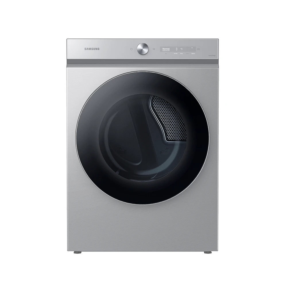 DVE53BB8900TA3 | Bespoke 7.6 cu. ft. Ultra Capacity Electric Dryer with AI Optimal Dry and Super Speed Dry in Silver Steel | Samsung Business US