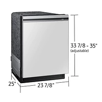 Bespoke Smart 42dBA Dishwasher with StormWash+™ and Smart Dry in White Glass