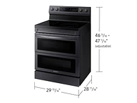 NE63A6751SG/AA | 6.3 cu. ft. Smart Freestanding Electric Range with Flex Duo™, No-Preheat Air Fry & Griddle in Black Stainless Steel | Samsung Business US