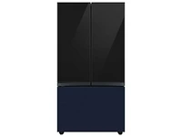 Bespoke-3-Door-French-Door-Refrigerator-Panel-in-Navy-Steel-Bottom-Panel Home Appliances Accessories - RA-F36DB3QN/AA | Samsung US