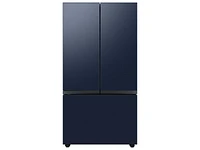 Bespoke-3-Door-French-Door-Refrigerator-Panel-in-Navy-Steel-Bottom-Panel Home Appliances Accessories - RA-F36DB3QN/AA | Samsung US