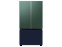 Bespoke-3-Door-French-Door-Refrigerator-Panel-in-Navy-Steel-Bottom-Panel Home Appliances Accessories - RA-F36DB3QN/AA | Samsung US