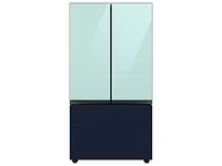 Bespoke-3-Door-French-Door-Refrigerator-Panel-in-Navy-Steel-Bottom-Panel Home Appliances Accessories - RA-F36DB3QN/AA | Samsung US