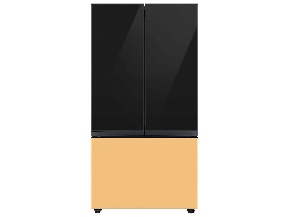 Bespoke-3-Door-French-Door-Refrigerator-Panel-in-Sunrise-Yellow-Glass-Bottom-Panel Home Appliances Accessories - RA-F36DB3C0/AA | Samsung US