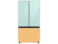 Bespoke-3-Door-French-Door-Refrigerator-Panel-in-Sunrise-Yellow-Glass-Bottom-Panel Home Appliances Accessories - RA-F36DB3C0/AA | Samsung US