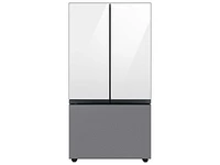 Bespoke-3-Door-French-Door-Refrigerator-Panel-in-Stainless-Steel-Bottom-Panel Home Appliances Accessories - RA-F36DB3QL/AA | Samsung US