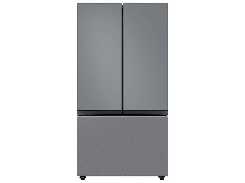 Bespoke-3-Door-French-Door-Refrigerator-Panel-in-Stainless-Steel-Bottom-Panel Home Appliances Accessories - RA-F36DB3QL/AA | Samsung US