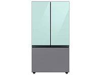 Bespoke-3-Door-French-Door-Refrigerator-Panel-in-Stainless-Steel-Bottom-Panel Home Appliances Accessories - RA-F36DB3QL/AA | Samsung US