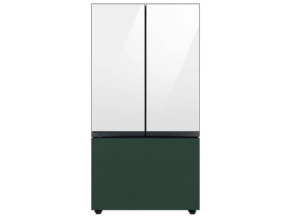 Bespoke-3-Door-French-Door-Refrigerator-Panel-in-Emerald-Green-Steel-Bottom-Panel Home Appliances Accessories - RA-F36DB3QG/AA | Samsung US