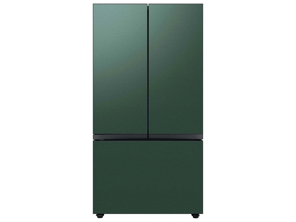 Bespoke-3-Door-French-Door-Refrigerator-Panel-in-Emerald-Green-Steel-Bottom-Panel Home Appliances Accessories - RA-F36DB3QG/AA | Samsung US