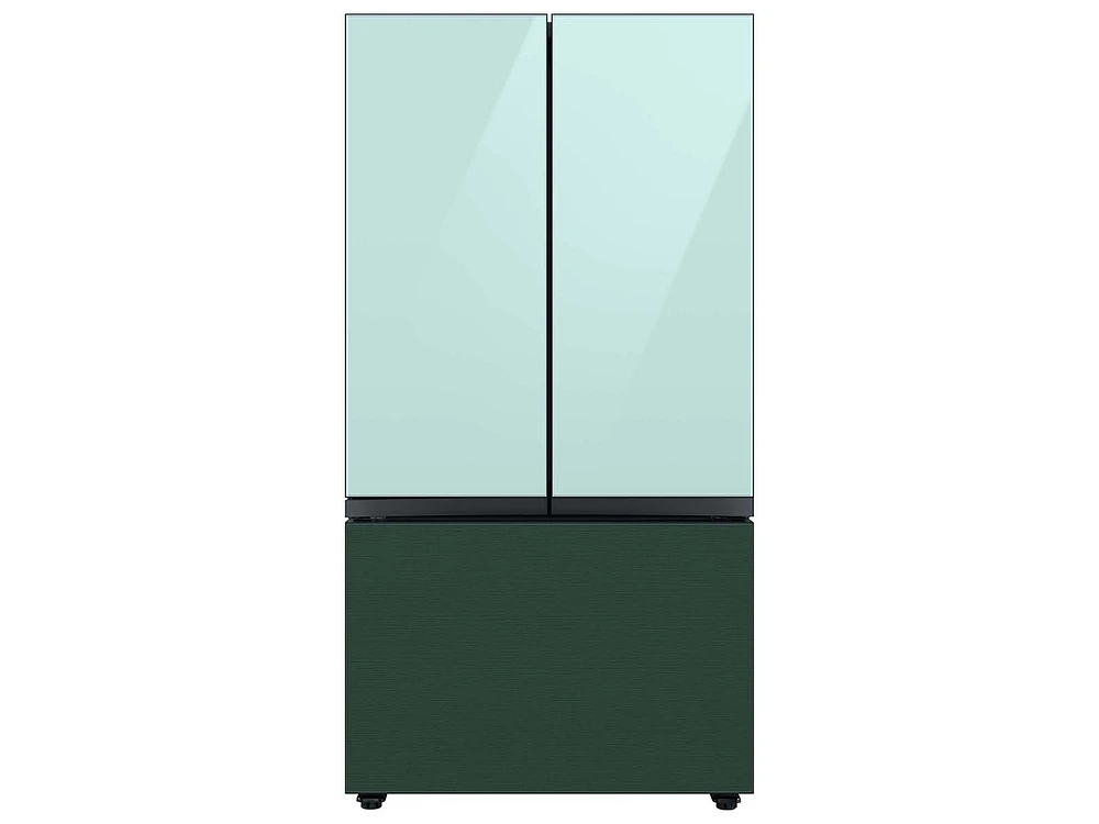 Bespoke-3-Door-French-Door-Refrigerator-Panel-in-Emerald-Green-Steel-Bottom-Panel Home Appliances Accessories - RA-F36DB3QG/AA | Samsung US