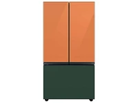 Bespoke-3-Door-French-Door-Refrigerator-Panel-in-Emerald-Green-Steel-Bottom-Panel Home Appliances Accessories - RA-F36DB3QG/AA | Samsung US