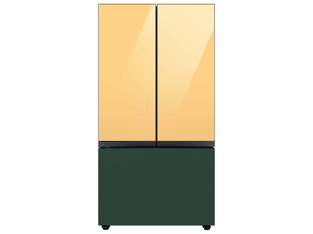 Bespoke-3-Door-French-Door-Refrigerator-Panel-in-Emerald-Green-Steel-Bottom-Panel Home Appliances Accessories - RA-F36DB3QG/AA | Samsung US