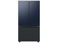 Bespoke-3-Door-French-Door-Refrigerator-Panel-in-Matte-Black-Steel-Bottom-Panel Home Appliances Accessories - RA-F36DB3MT/AA | Samsung US