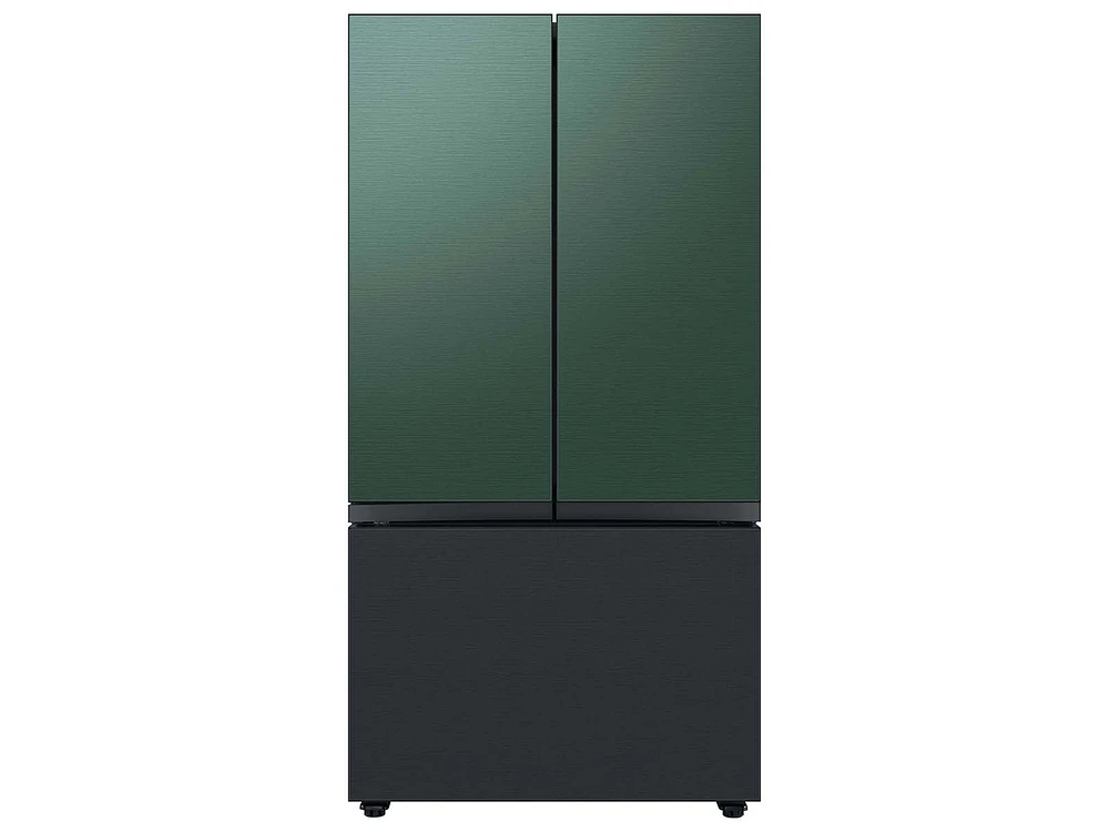 Bespoke-3-Door-French-Door-Refrigerator-Panel-in-Matte-Black-Steel-Bottom-Panel Home Appliances Accessories - RA-F36DB3MT/AA | Samsung US