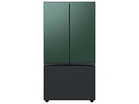 Bespoke-3-Door-French-Door-Refrigerator-Panel-in-Matte-Black-Steel-Bottom-Panel Home Appliances Accessories - RA-F36DB3MT/AA | Samsung US