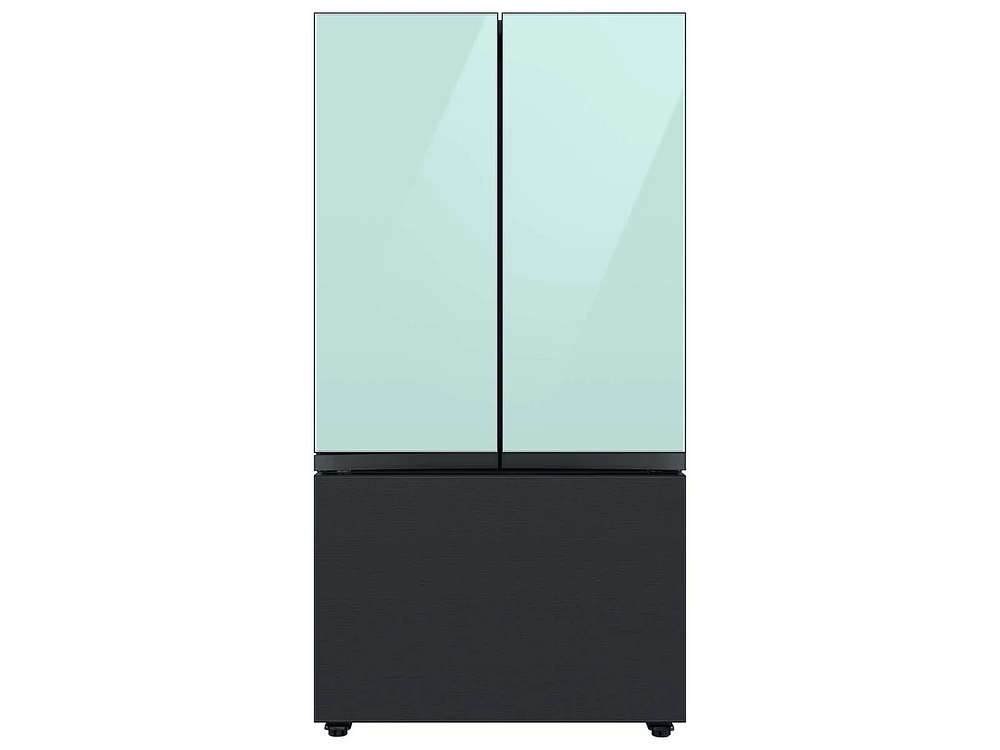 Bespoke-3-Door-French-Door-Refrigerator-Panel-in-Matte-Black-Steel-Bottom-Panel Home Appliances Accessories - RA-F36DB3MT/AA | Samsung US