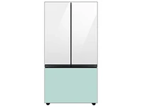 Bespoke-3-Door-French-Door-Refrigerator-Panel-in-Morning-Blue-Glass-Bottom-Panel Home Appliances Accessories - RA-F36DB3CM/AA | Samsung US