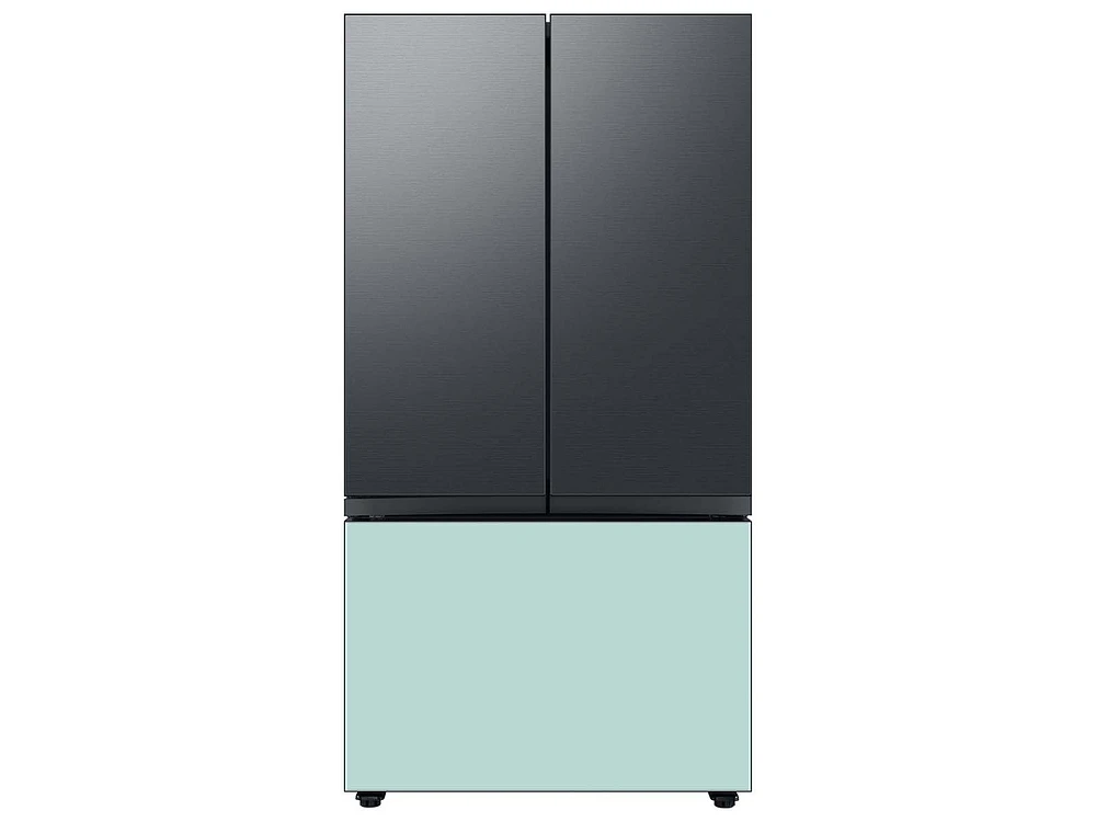 Bespoke-3-Door-French-Door-Refrigerator-Panel-in-Morning-Blue-Glass-Bottom-Panel Home Appliances Accessories - RA-F36DB3CM/AA | Samsung US