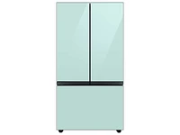 Bespoke-3-Door-French-Door-Refrigerator-Panel-in-Morning-Blue-Glass-Bottom-Panel Home Appliances Accessories - RA-F36DB3CM/AA | Samsung US