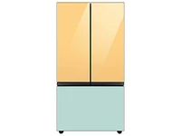 Bespoke-3-Door-French-Door-Refrigerator-Panel-in-Morning-Blue-Glass-Bottom-Panel Home Appliances Accessories - RA-F36DB3CM/AA | Samsung US