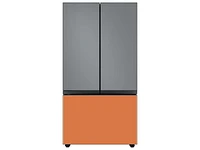 Bespoke-3-Door-French-Door-Refrigerator-Panel-in-Clementine-Glass-Bottom-Panel Home Appliances Accessories - RA-F36DB3CH/AA | Samsung US