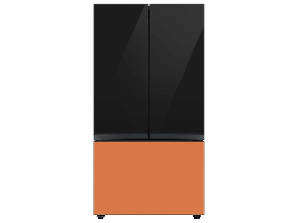 Bespoke-3-Door-French-Door-Refrigerator-Panel-in-Clementine-Glass-Bottom-Panel Home Appliances Accessories - RA-F36DB3CH/AA | Samsung US