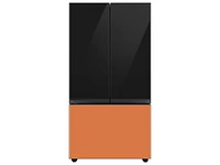 Bespoke-3-Door-French-Door-Refrigerator-Panel-in-Clementine-Glass-Bottom-Panel Home Appliances Accessories - RA-F36DB3CH/AA | Samsung US