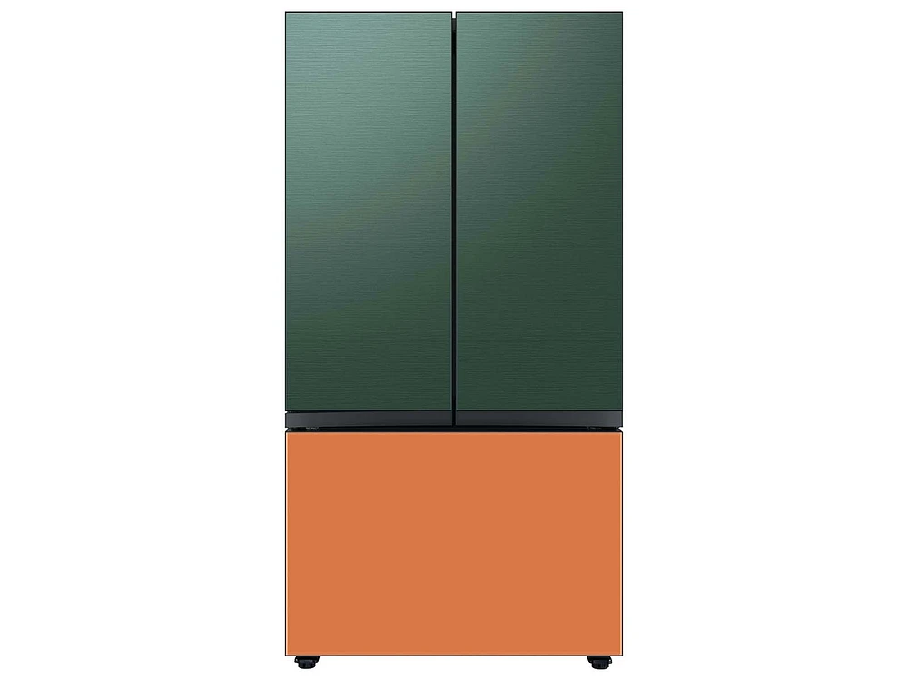 Bespoke-3-Door-French-Door-Refrigerator-Panel-in-Clementine-Glass-Bottom-Panel Home Appliances Accessories - RA-F36DB3CH/AA | Samsung US