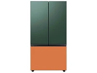 Bespoke-3-Door-French-Door-Refrigerator-Panel-in-Clementine-Glass-Bottom-Panel Home Appliances Accessories - RA-F36DB3CH/AA | Samsung US