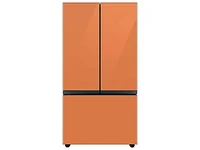 Bespoke-3-Door-French-Door-Refrigerator-Panel-in-Clementine-Glass-Bottom-Panel Home Appliances Accessories - RA-F36DB3CH/AA | Samsung US