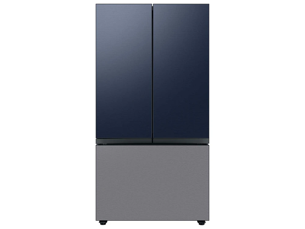 RA-F18DU3QN/AA | Bespoke 3-Door French Door Refrigerator Panel in Navy Steel - Top Panel | Samsung Business US