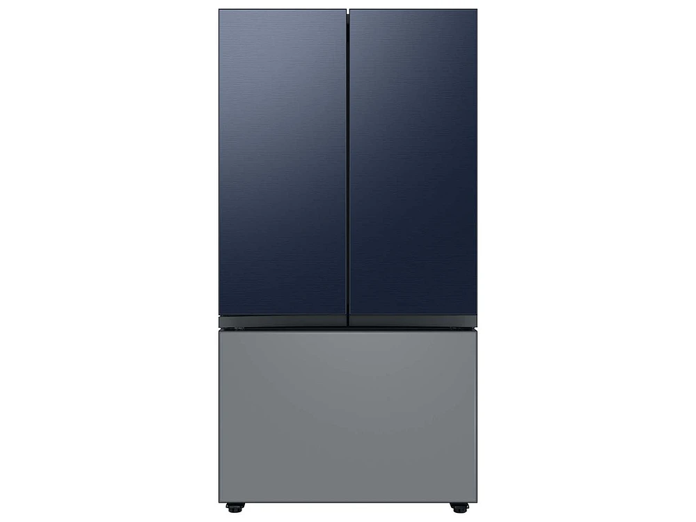 RA-F18DU3QN/AA | Bespoke 3-Door French Door Refrigerator Panel in Navy Steel - Top Panel | Samsung Business US