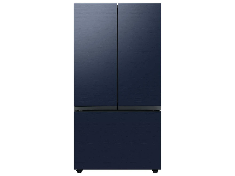 RA-F18DU3QN/AA | Bespoke 3-Door French Door Refrigerator Panel in Navy Steel - Top Panel | Samsung Business US