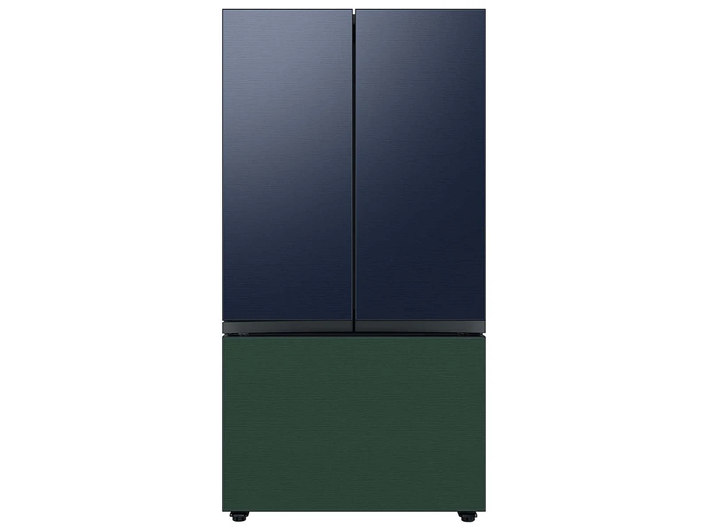 RA-F18DU3QN/AA | Bespoke 3-Door French Door Refrigerator Panel in Navy Steel - Top Panel | Samsung Business US